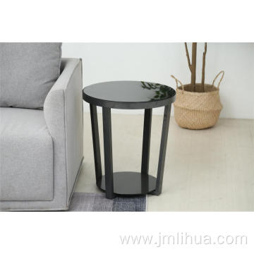 side table storage in living room